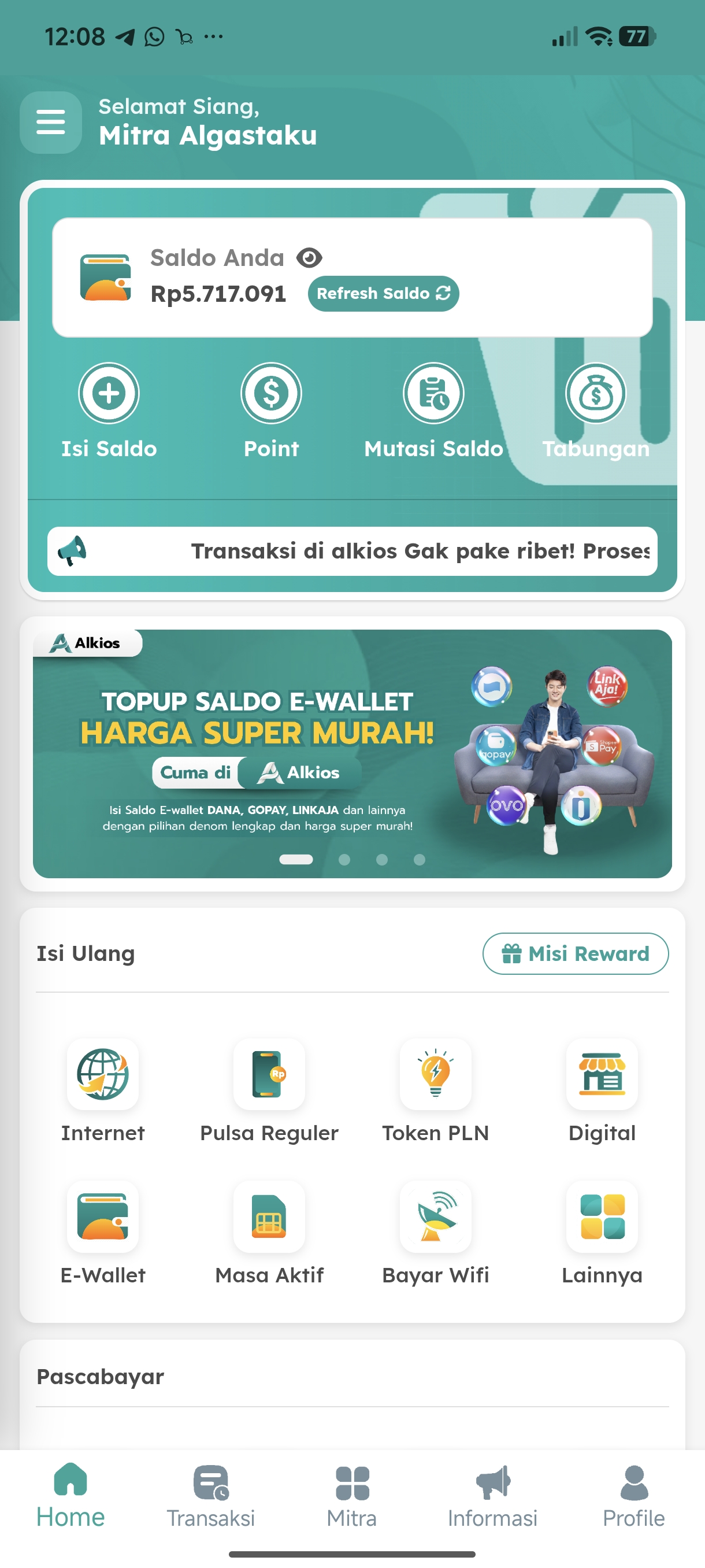 Screenshot Aplikasi Algastaku